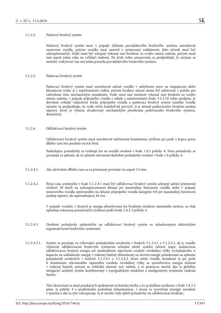 Strana 13 Predpisu OSN č. 13