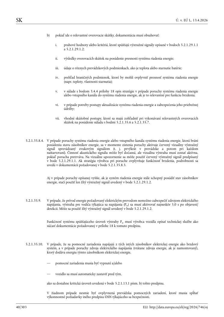 Strana 40 Predpisu OSN č. 13