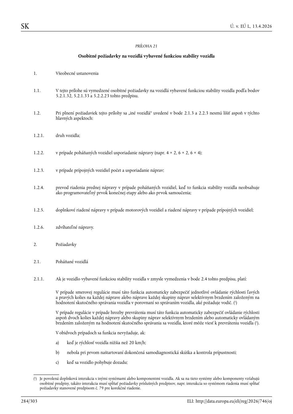 Originálna strana 284 prílohy 21
